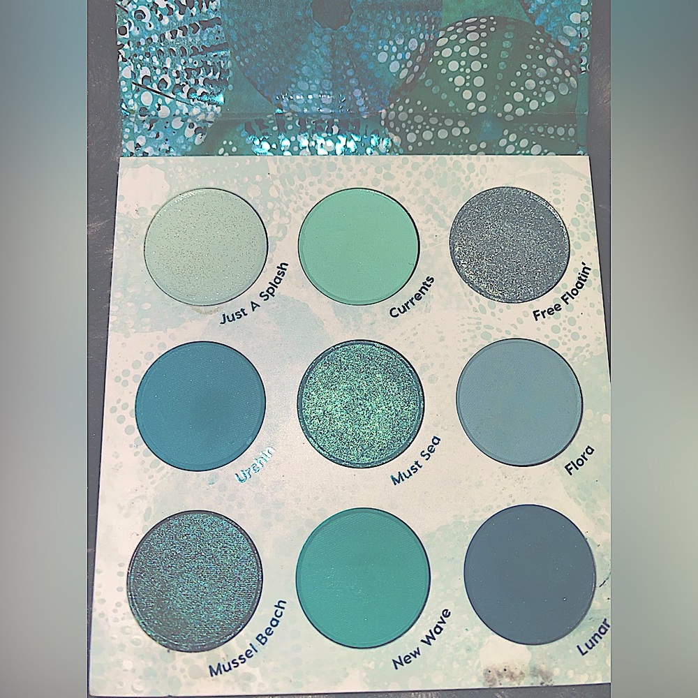 ColourPop High Tide mini pressed eyeshadow pallet including 9 shades 9g/0.3oz